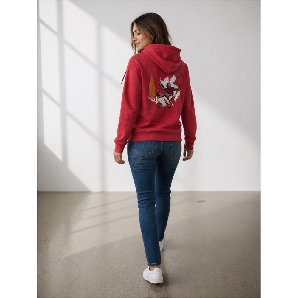 Rare Vintage Surfer Aviator Nation Red Hoodie